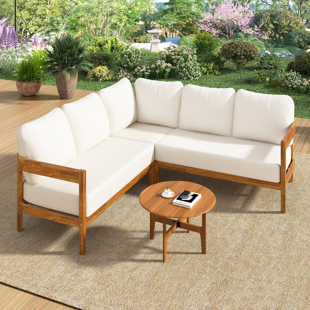 Acacia Solid Wood Patio Furniture Set