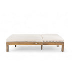 5-Position Adjustable Backrest Double Chaise Lounge Outdoor