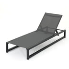 HouseOfZazla | Outdoor Chaise Lounge with 5 Reclining Positions | Aluminum Frame