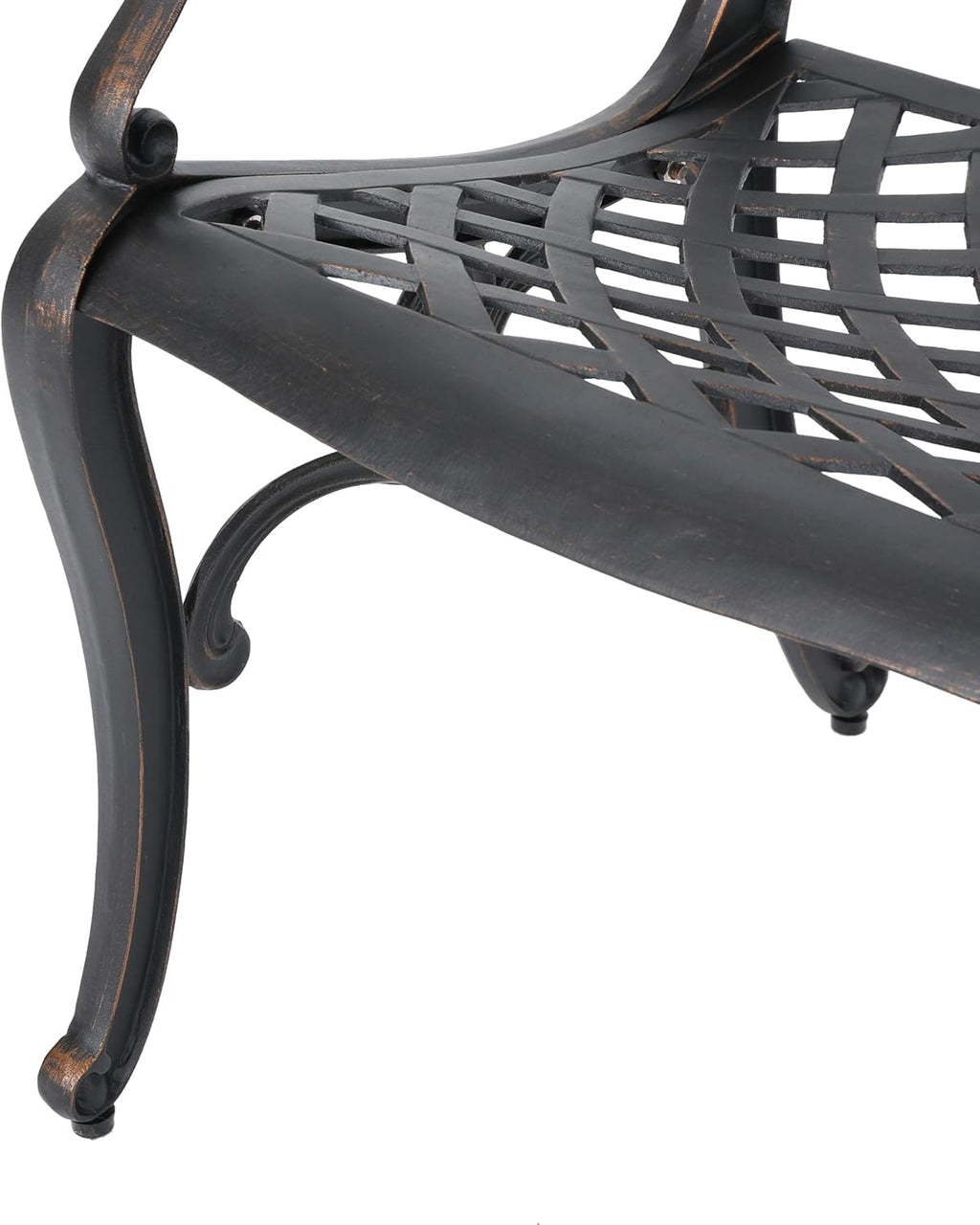 Myrtle Beach Outdoor Aluminum Dining Chairs, 2-Pcs Set, Shiny Copper