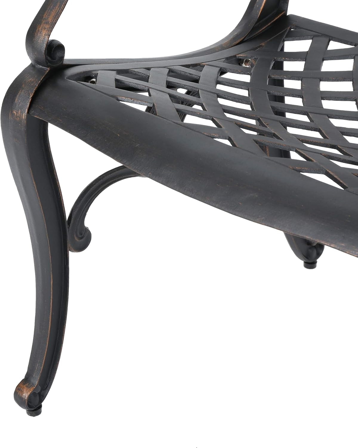 Myrtle Beach Outdoor Aluminum Dining Chairs, 2-Pcs Set, Shiny Copper