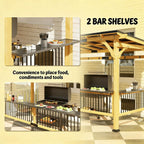 Alora Premium Outdoor Hardtop Wooden BBQ Grill Gazebo