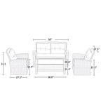Set Of 4 Piece Outdoor Patio Furniture