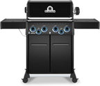 674144 Baron 490 Pro Shadow 4-Burner Pellet Ready Propane Gas Grill in Black with Side Burner and Rear Rotisserie Burner