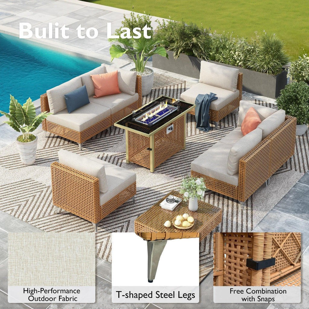 7-Piece Wicker Patio Furniture Set