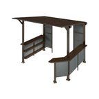 Alora 9x10 Ft. Premium Outdoor Hardtop Grill Gazebo with Shelves