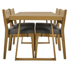 Outdoor Acacia Wood Dining Table and Chair Set