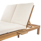 5-Position Adjustable Backrest Double Chaise Lounge Outdoor