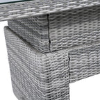 Outdoor Furniture Set Patio Rattan with Recliners and Tables