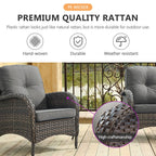 Outdoor Fire Pit Conversation Set, 3-Seat Sofa & Chairs Patio Furniture Set