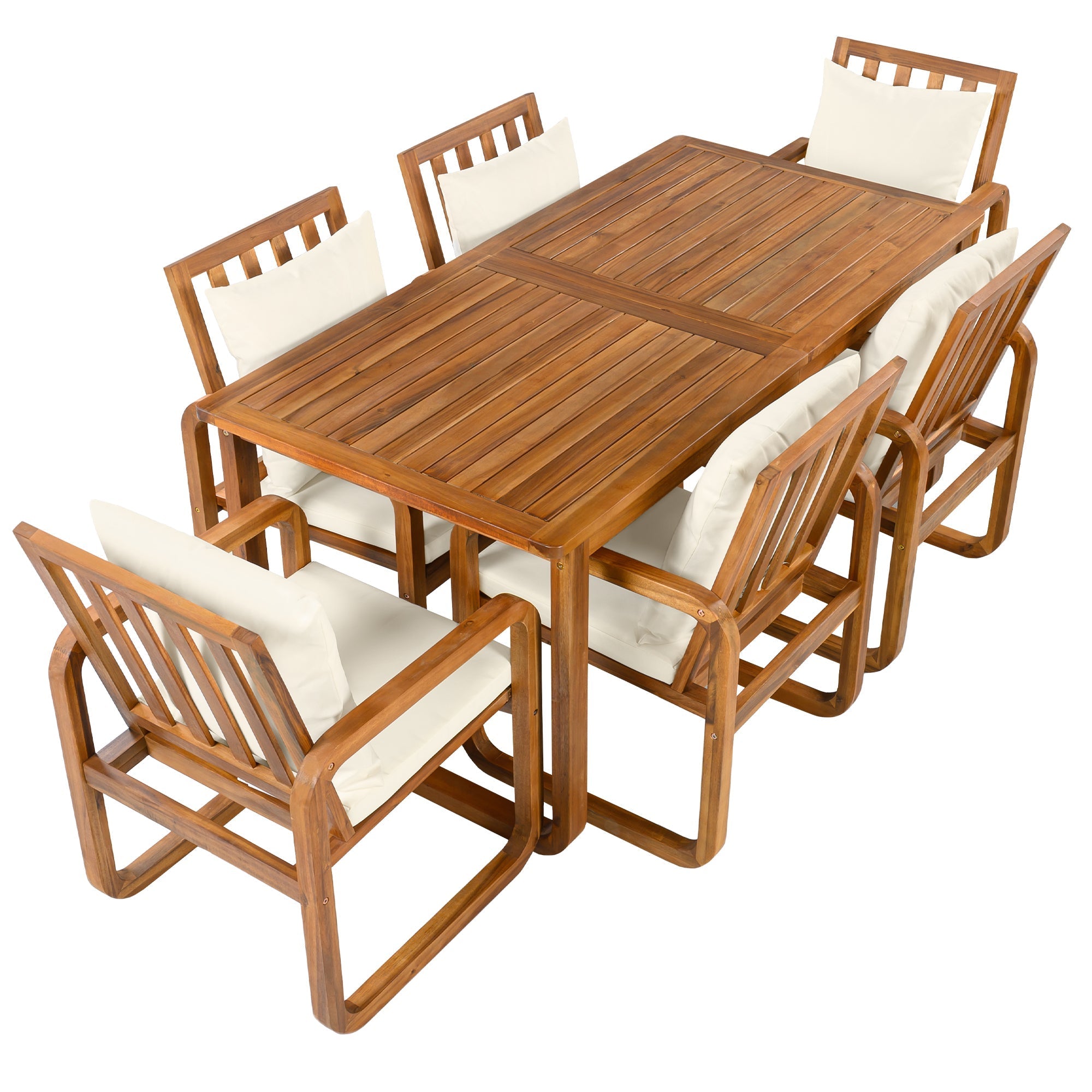 7- Piece Patio Dining Set Outdoor Dining Table and Chairs