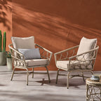 Outdoor Club Chair Set with Water Resistant Cushions