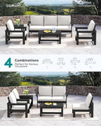 Outdoor Patio Furniture Set 7 Piece All Weather