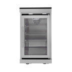 Castelle Flame Blaze 108-Inch 6-Burner 85K BTU Deluxe Stainless Steel Liquid Propane Outdoor Kitchen Grill Island With Wine Cooler, Rotisserie, Cabinets, And Granite Countertops (SAK58310)