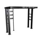 Castelle Flame Imperial 110-Inch 4-Burner 72K BTU Deluxe Stainless Steel Outdoor Kitchen Grill Island With Wine Cooler, Rotisserie, Cabinets, And Granite Countertops