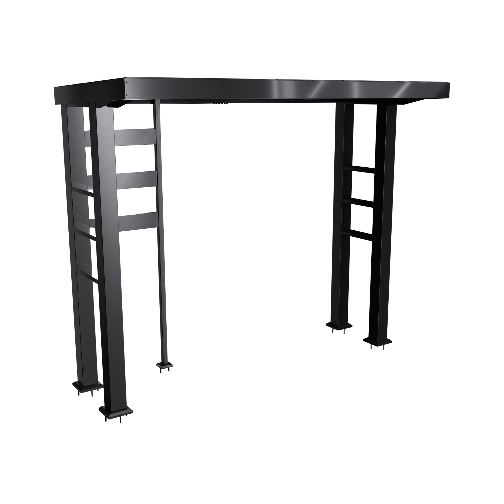 Castelle Flame Imperial 110-Inch 4-Burner 72K BTU Deluxe Stainless Steel Outdoor Kitchen Grill Island With Wine Cooler, Rotisserie, Cabinets, And Granite Countertops