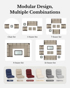 Luxury Outdoor Patio Furniture Set with Thick Cushions