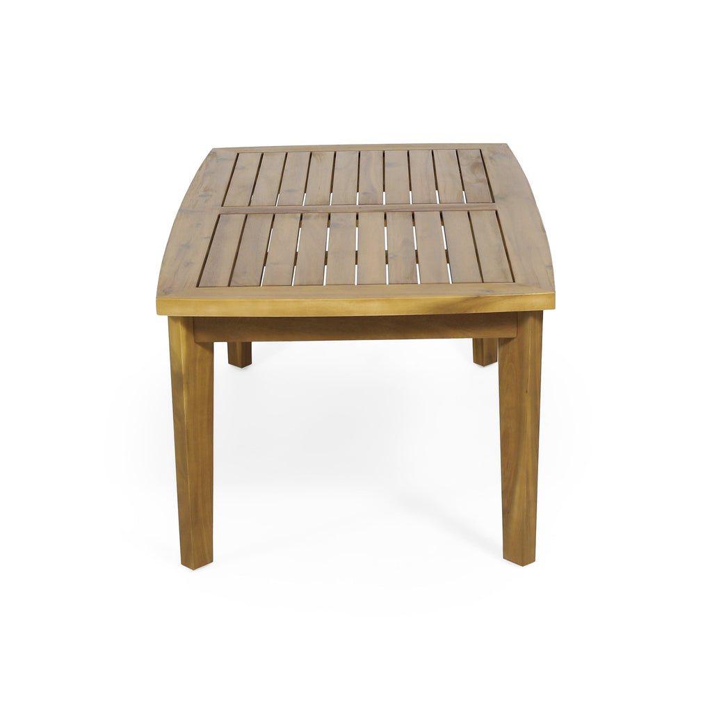 4-Piece Acacia Wood Patio Furniture Set with Cushions