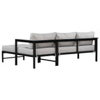U_style Outdoor L-Shaped Sofa with Iron Frame and Ultra-Thick Cushions