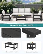 Outdoor Patio Furniture Set 7 Piece All Weather