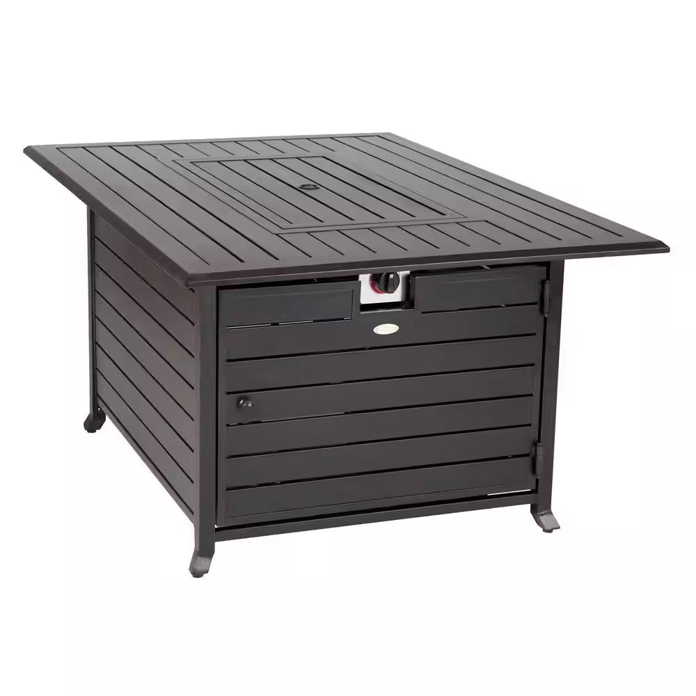 Longmont 49 In. X 35 In. Rectangular Extruded Aluminum LPG Fire Pit