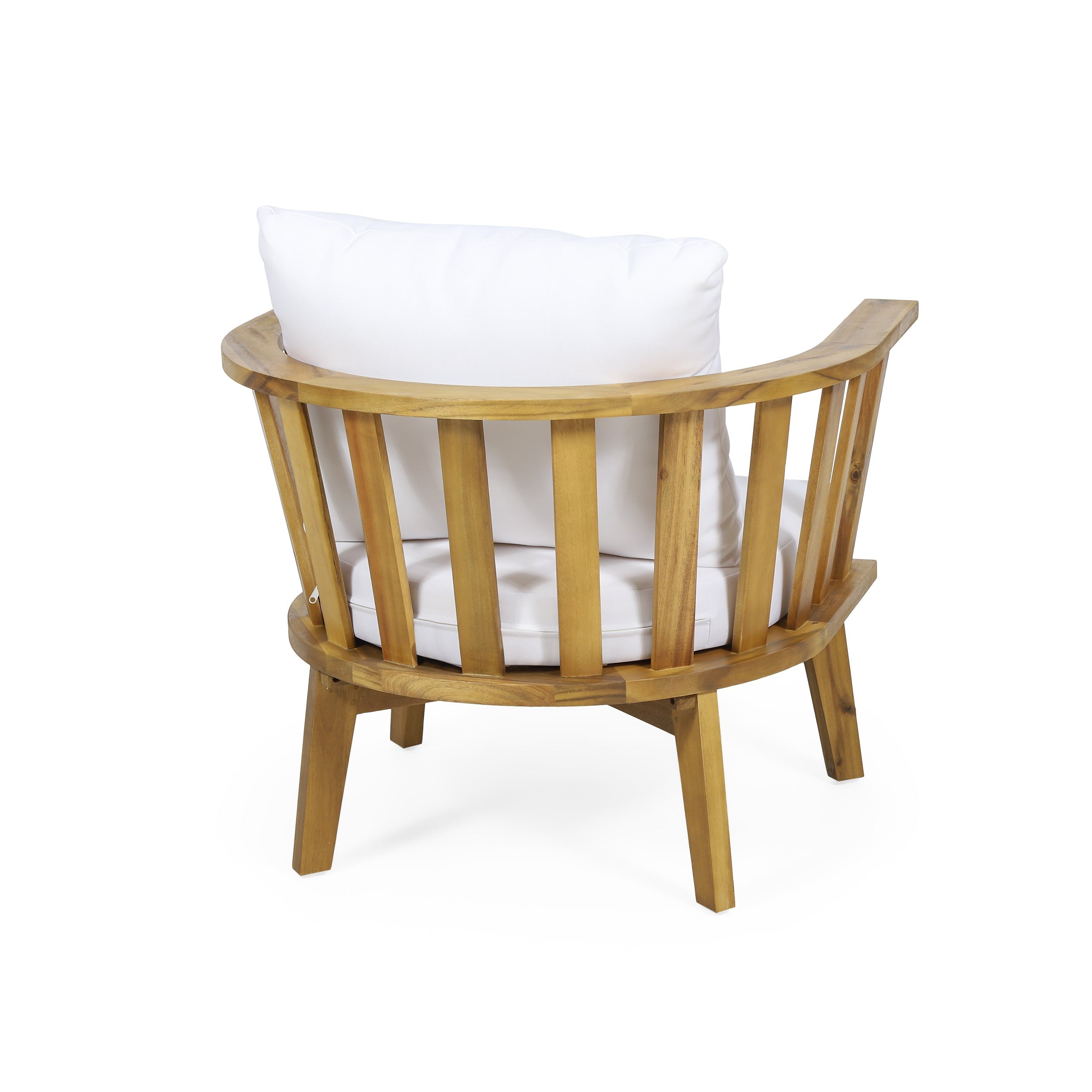 4-Piece Acacia Wood Patio Furniture Set with Cushions