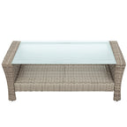 Set Of 4 Piece All Weather Wicker Patio Furniture