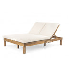 5-Position Adjustable Backrest Double Chaise Lounge Outdoor