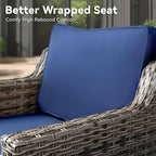 Outdoor Patio Furniture Set 5-Piece All Weather Wicker