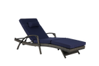 Outdoor Wicker Reclining Chair Set of 2 with Cushions