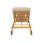 Riviera Outdoor Chaise Lounge with Wheels, Acacia Wood Frame (Set of 2)