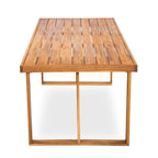 7- Piece Acacia Wood Outdoor Dining Set with Cream Cushions