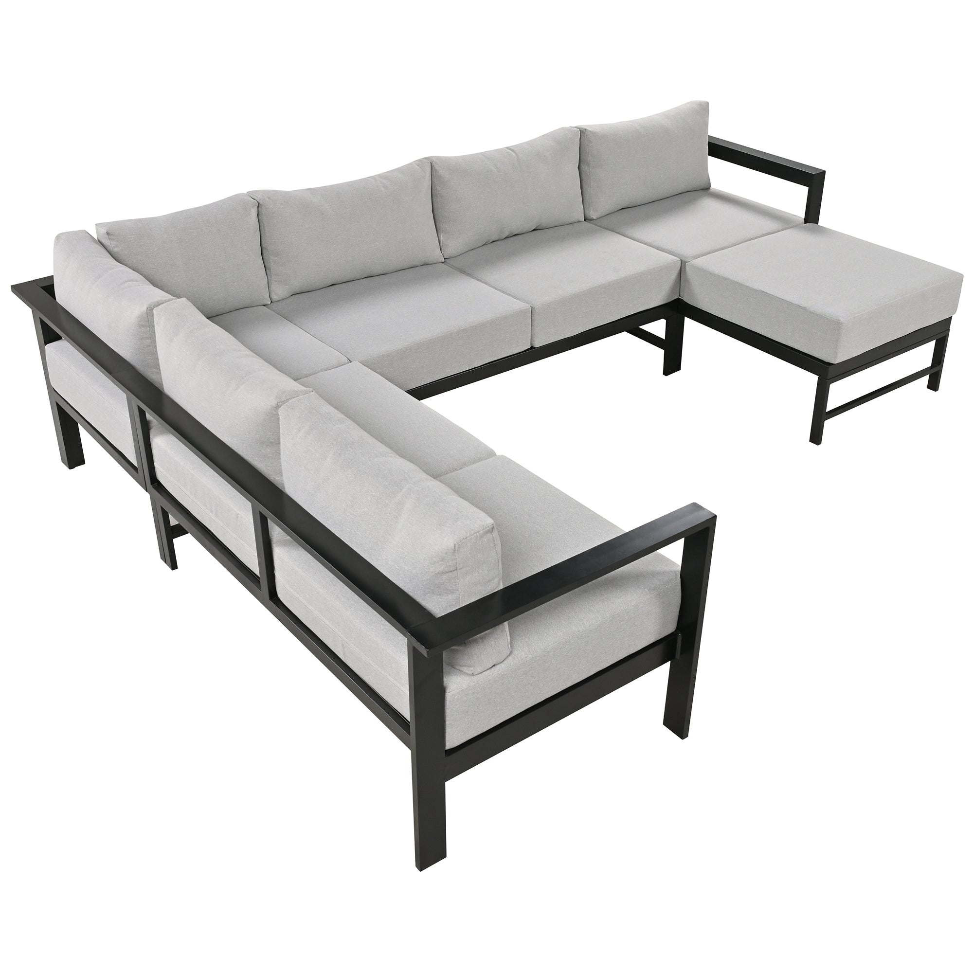 U-Shaped Outdoor Sectional Sofa Set