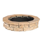 44 In. Fossill Brown round Fire Pit Kit