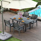 Outdoor Patio Dining Set with Table and Four Chairs