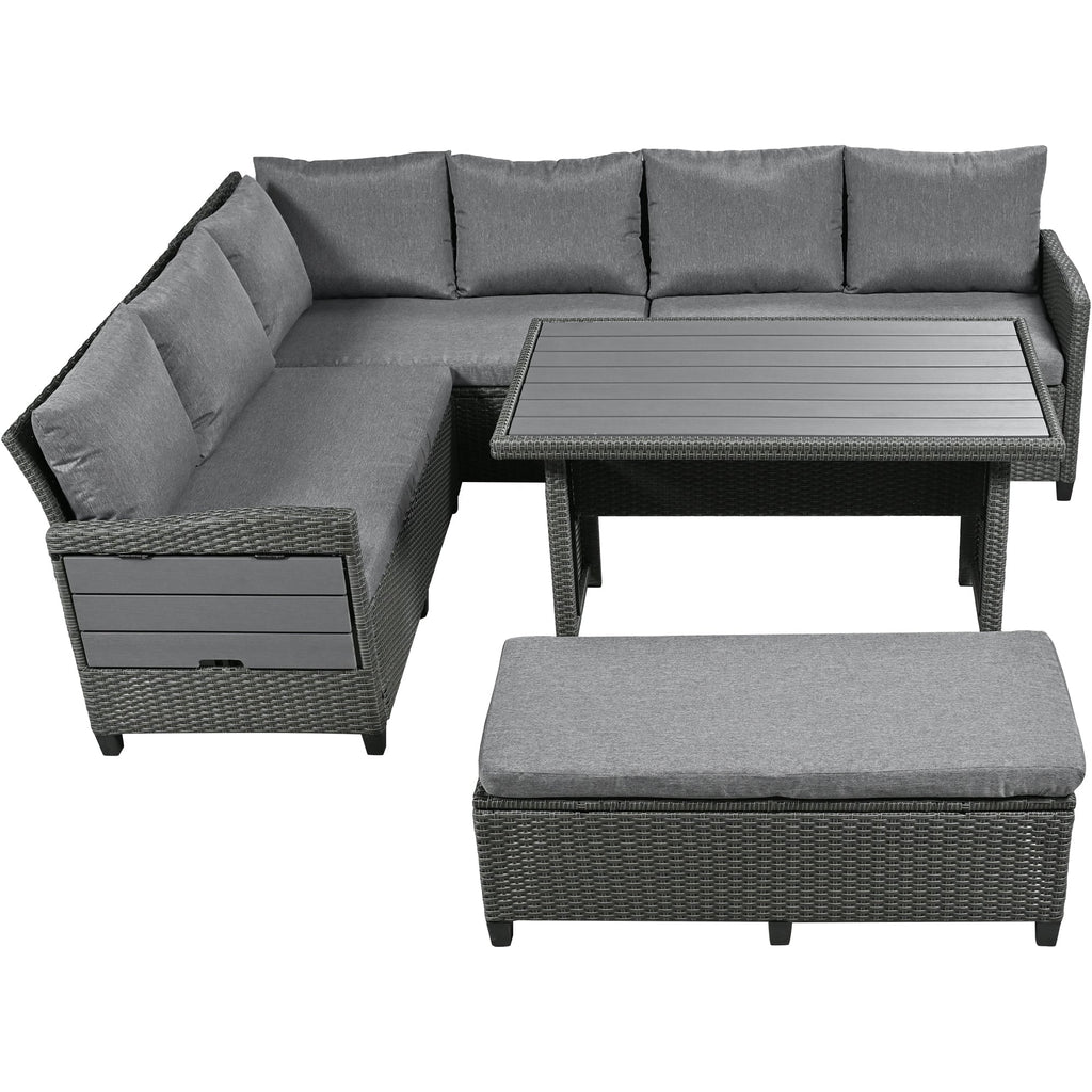 5-Piece Outdoor Patio Rattan Sofa Set