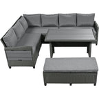 5-Piece Outdoor Patio Rattan Sofa Set