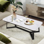 4-Piece Aluminum Patio Deep Sofa Set With Sintered Stone Tables