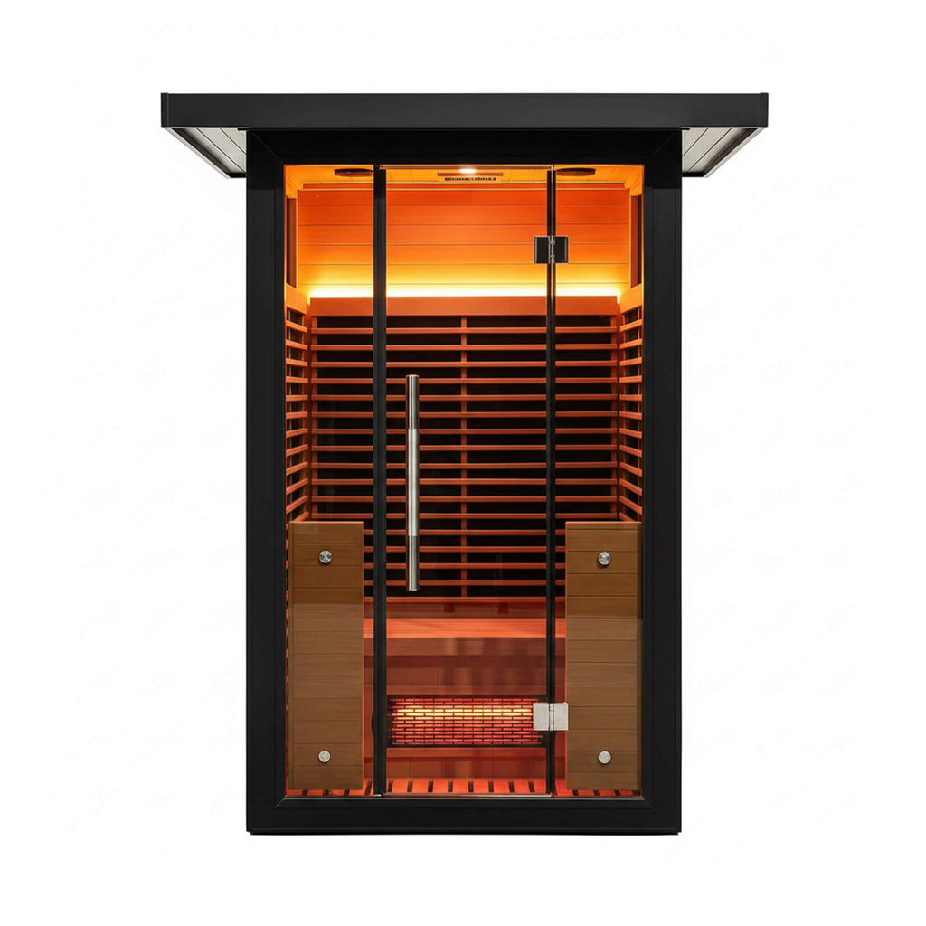 Thermora Lugano 2-Person Outdoor Full-Spectrum Infrared Sauna With Aluminum Alloy Exterior & WiFi (SAK14973)