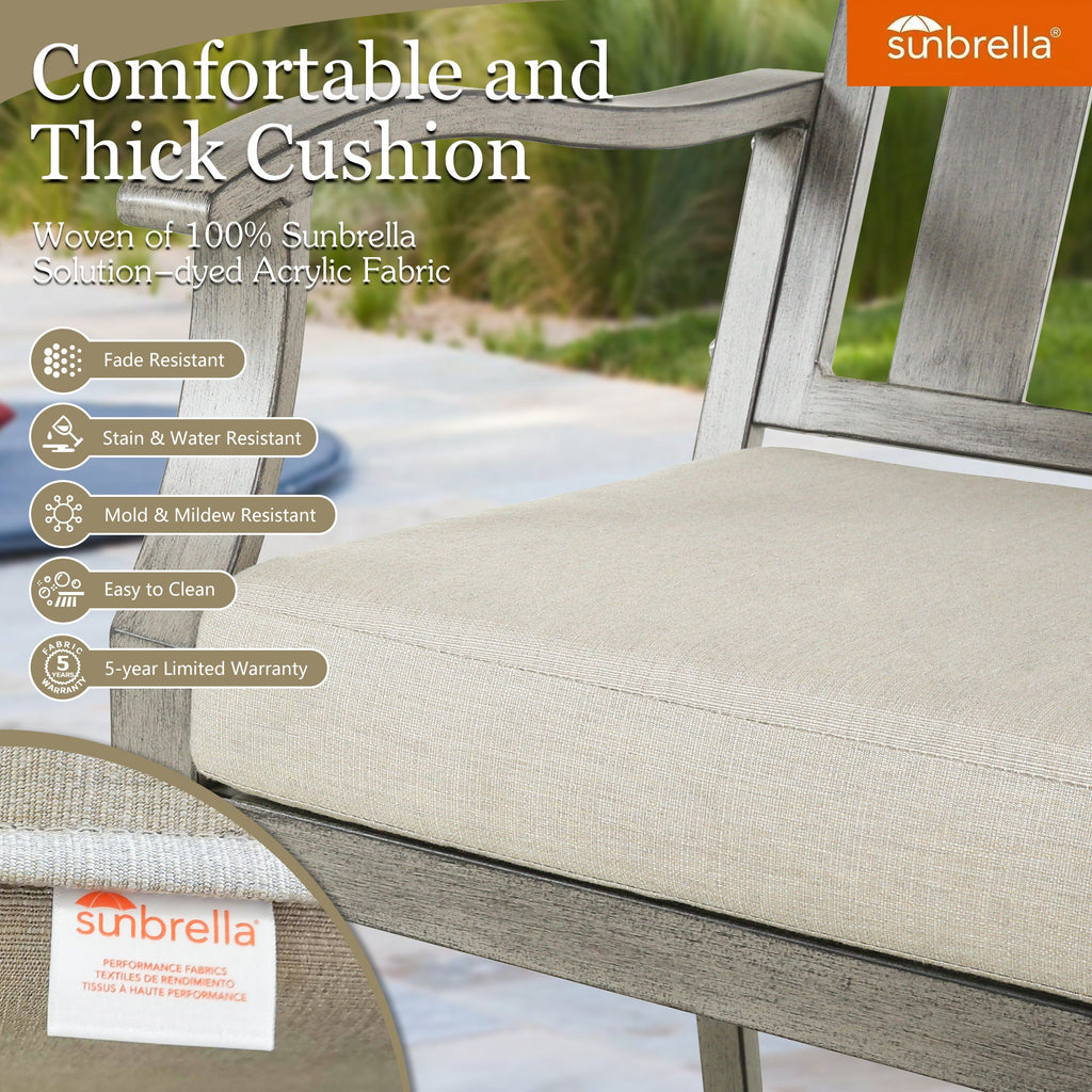Rectangular Outdoor Dining Set with Sunbrella® Cushions