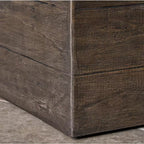 Anchorage Wood Finish Square Gas Outdoor Patio Fire Pit