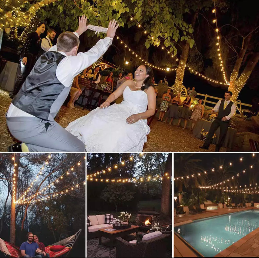 25 Ft G40 Globe Outdoor String Lights with 26 Edison Bulbs | Elevated Patio Co