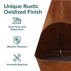 75 In. Rustic Chiminea Wood-Burning Fire Pit