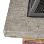 Alora 28-Inch Premium Outdoor Wood Burning Magnesium Oxide Fire Pit with Lid