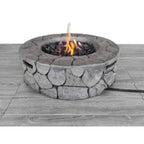 Alora 28-Inch Stone Gray Outdoor Fiber Reinforced Concrete Propane Fire Pit