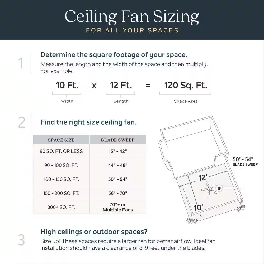 Renew Patio 52 In. Indoor/Outdoor Satin Natural Bronze Dual Mount Ceiling Fan with Pull Chain for Covered Patios