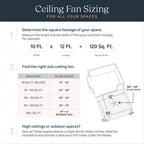 Renew Patio 52 In. Indoor/Outdoor Satin Natural Bronze Dual Mount Ceiling Fan with Pull Chain for Covered Patios