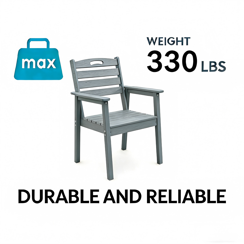 Outdoor Patio Dining Set - Table and Six Chairs