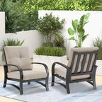 3- Piece Outdoor Bistro Sets with Fixed Chair