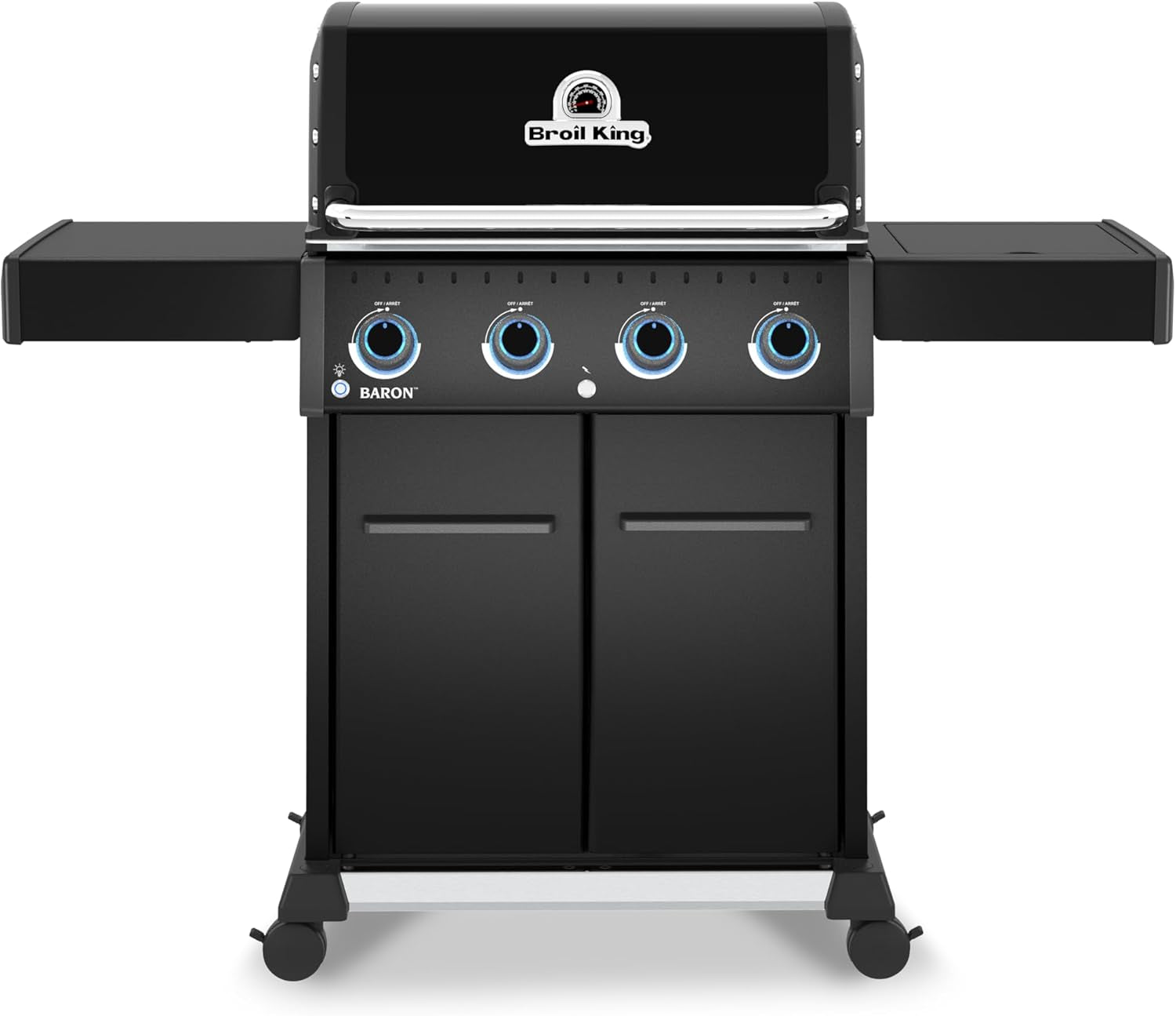 674117 Baron 420 Pro Shadow 4-Burner Pellet Ready Natural Gas Grill in Black